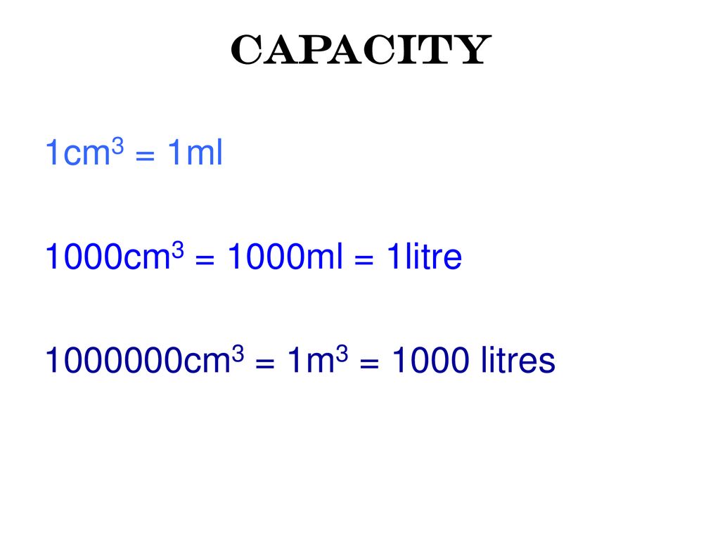 1000 ml outlet in cm3